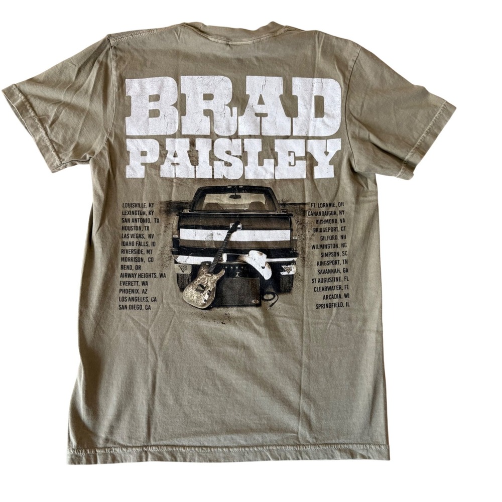Brad Paisley Tour Graphic T-Shirt Truck Still Works Comfort Colors Mens Small
